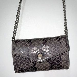 Michael Kors Snake Print Crossbody Wallet